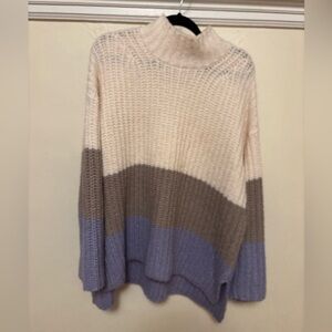 Ann Taylor Multicolor Turtleneck Sweater